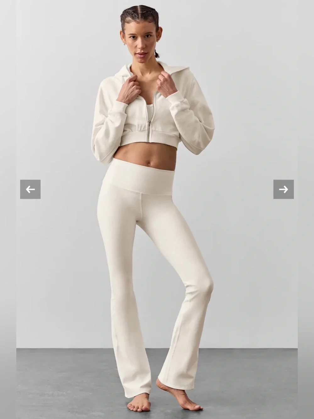 ALO Airbrush High-Waist Bootcut Legging in Ivory